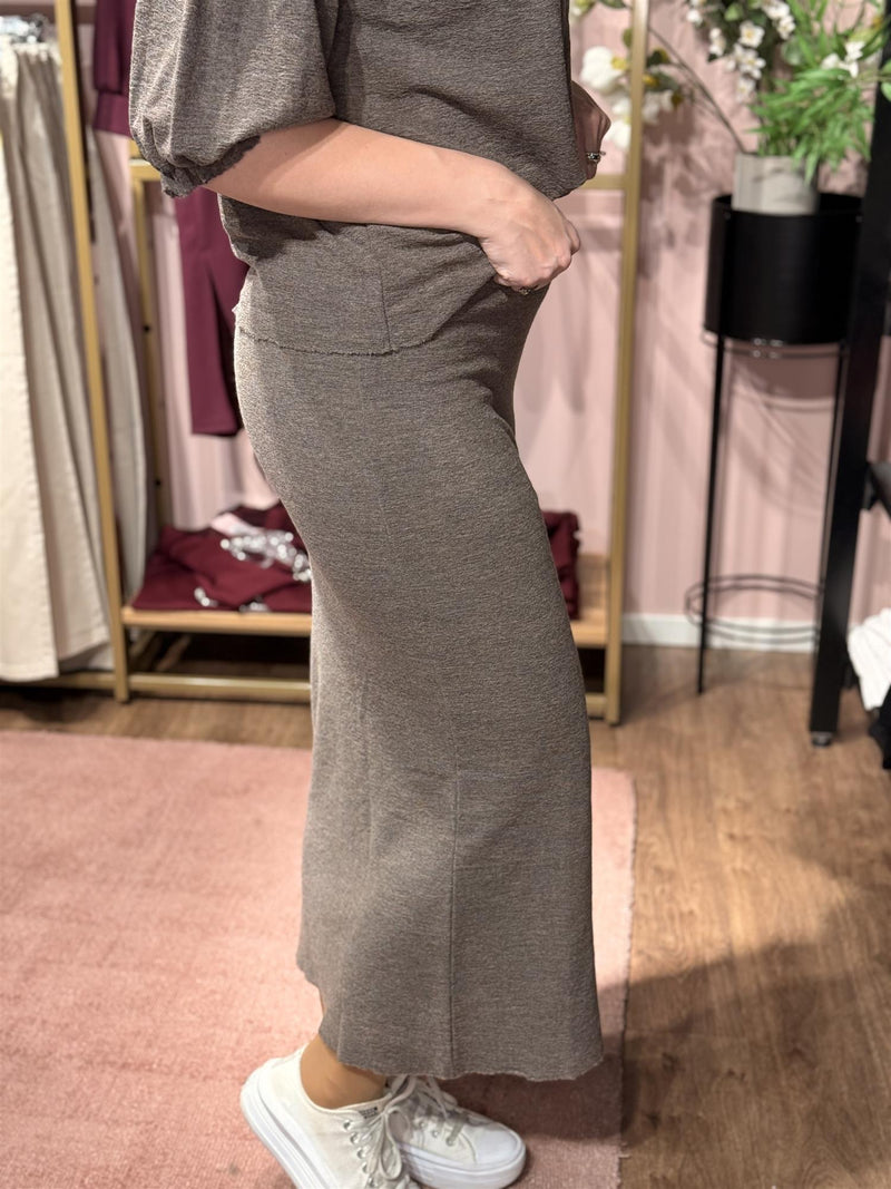 Skirt Extra Long Earth Melange