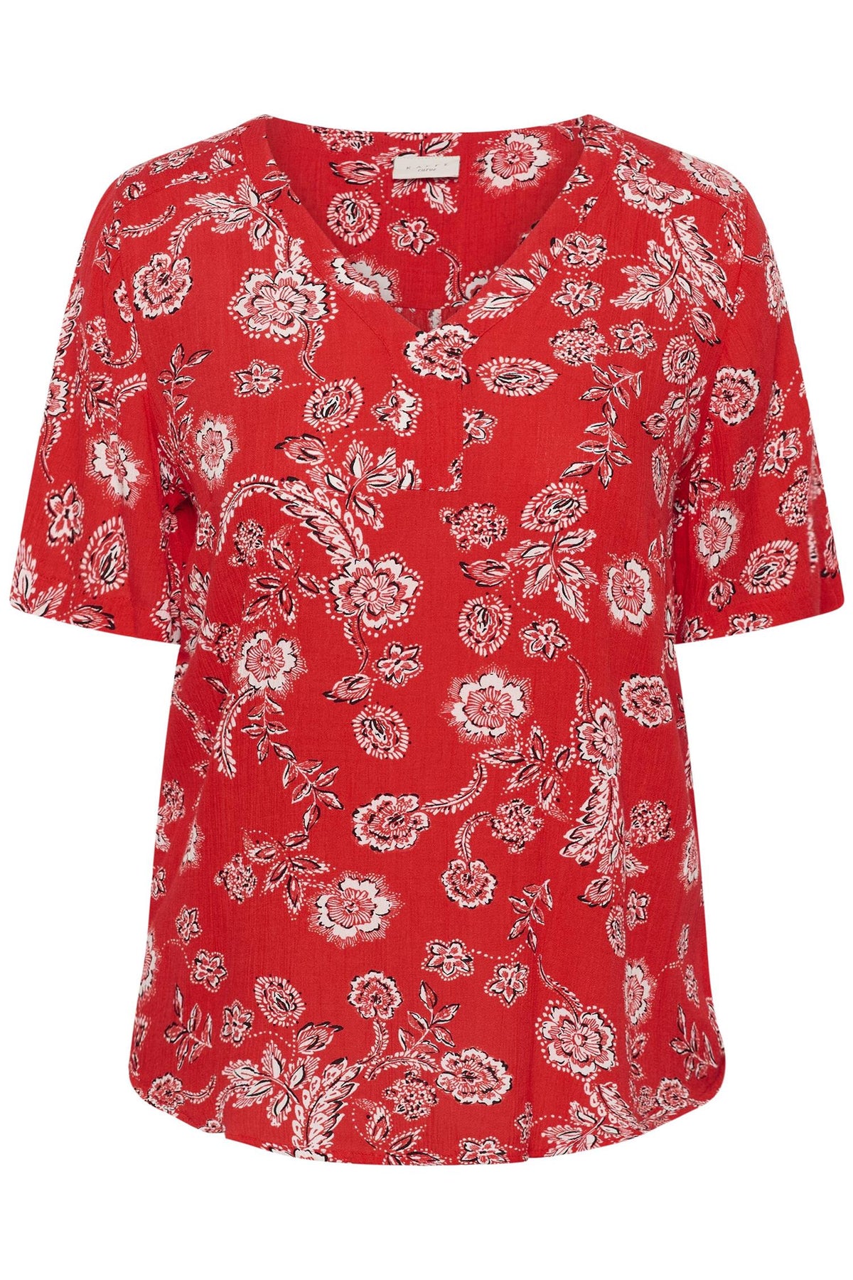 KCami SS Blouse Printed Poppy Red