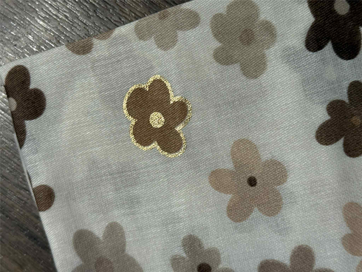 Skjerf Diz, Brun Blomst m gull