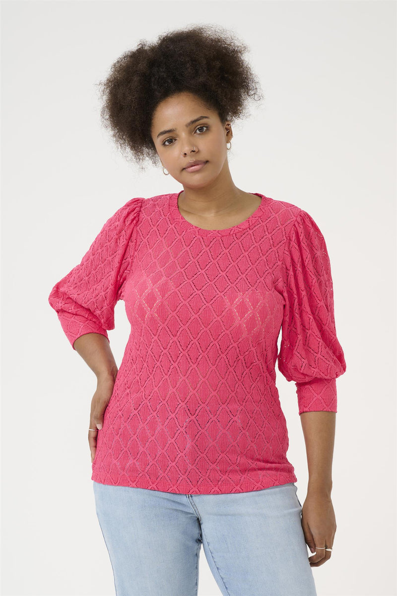 KCtia Lace Blouse Rasberry