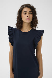 KAcelina Flounce Dress Navy
