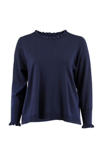 Snaila Knit Blouse Navy