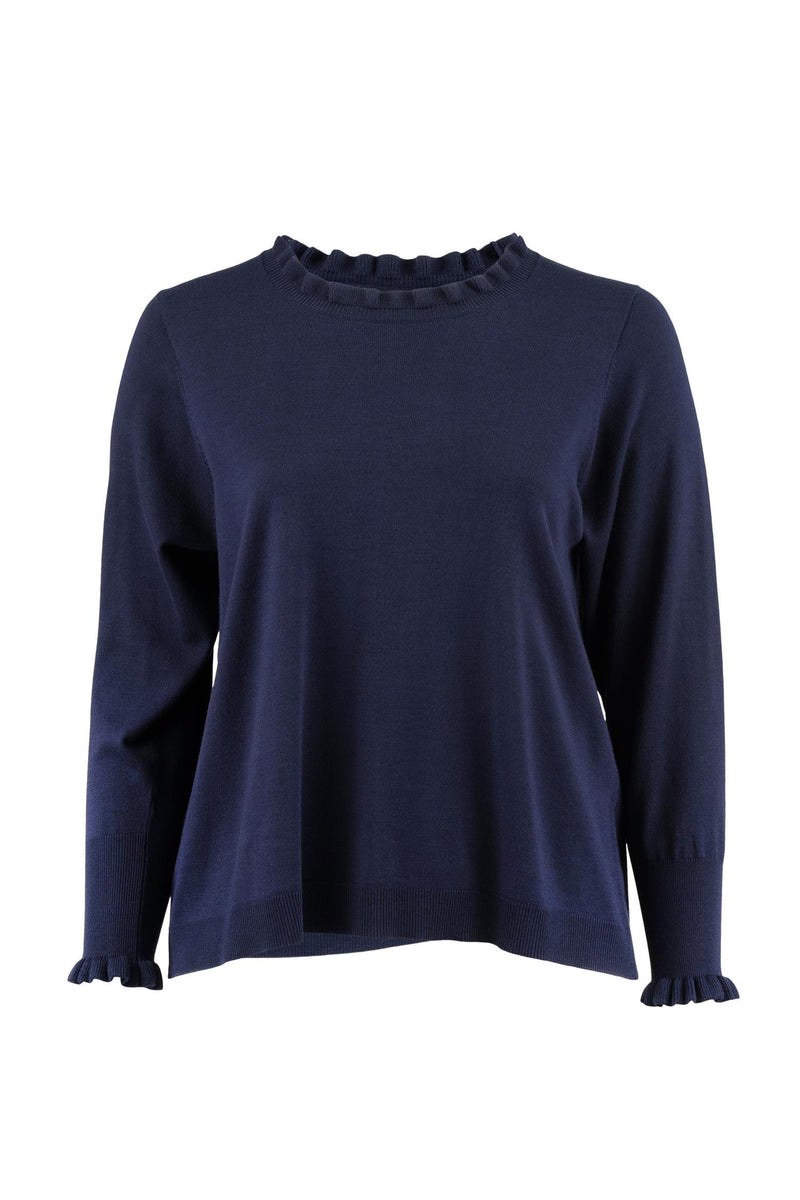 Snaila Knit Blouse Navy