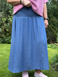 Renate Skirt Blue Tencel