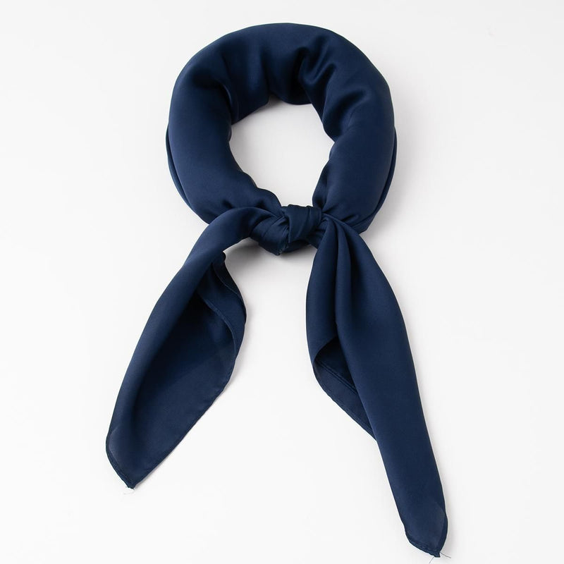 Lite skjerf ensfarget - marineblå