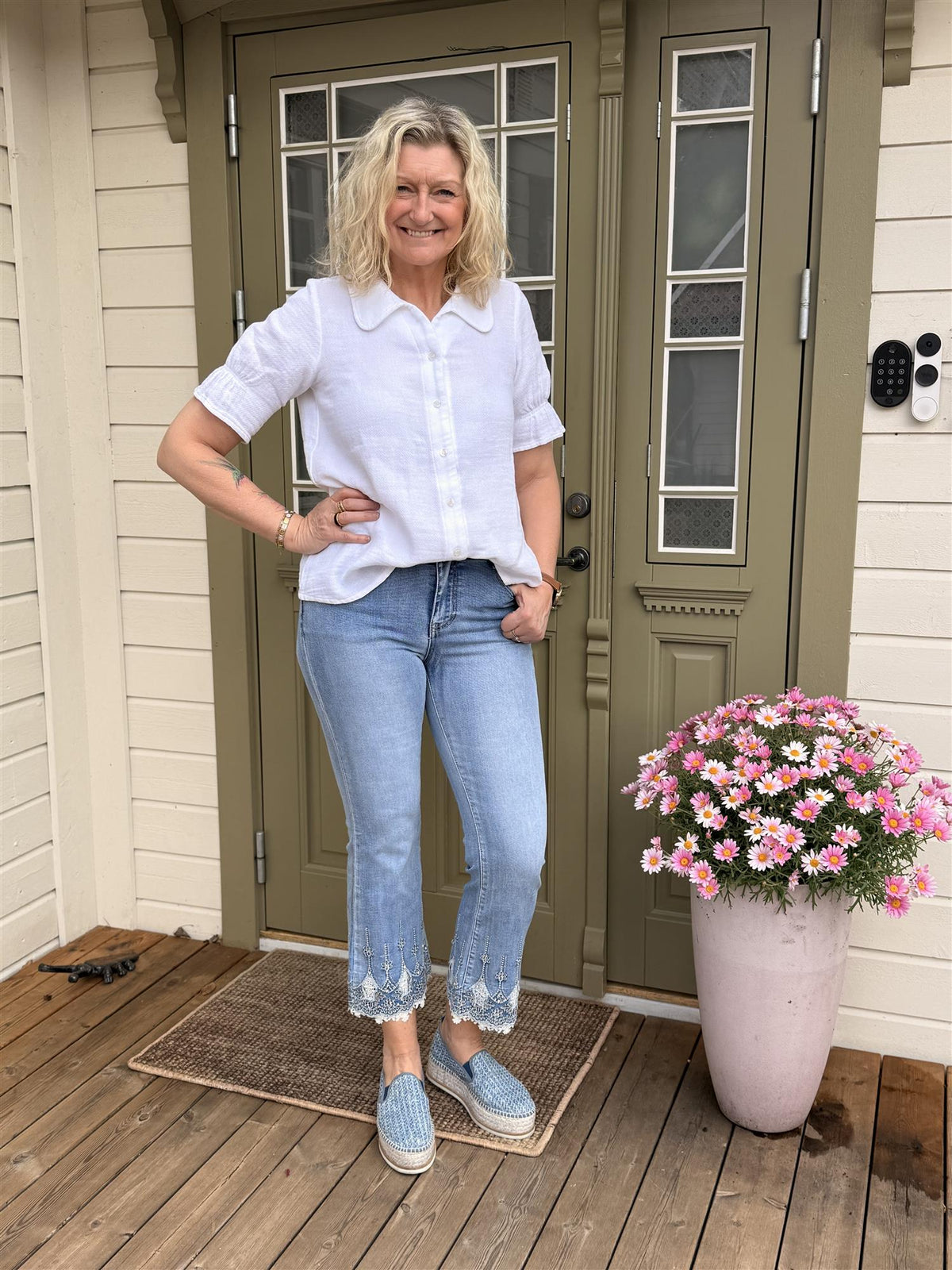 DODO LACE BOOTCUT DENIM JEANS