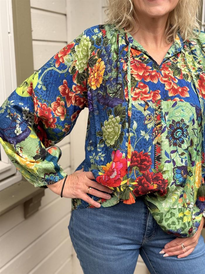 Medellin Top Puff Sleeve Print