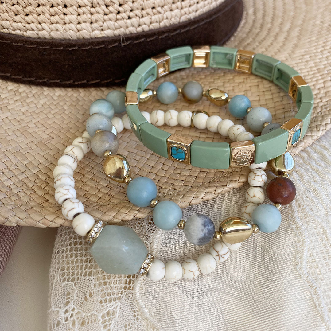 Emaljert armbånd, green