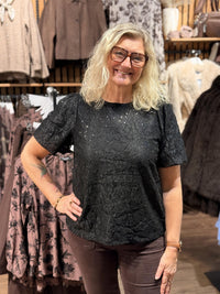 Bluse Sort Paljetter