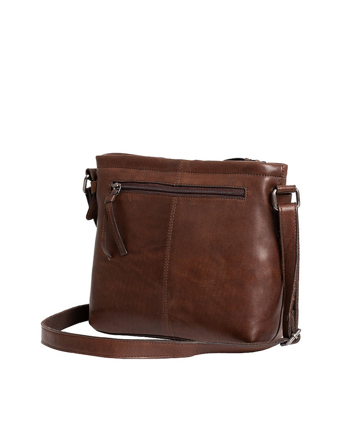 Tiramisu Leather Split Toppzipper, Brown