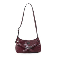 Veske Gabrielle Clutch Bordeaux Croco