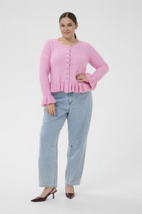 KCemmi Frill Cardigan Pink Frosting