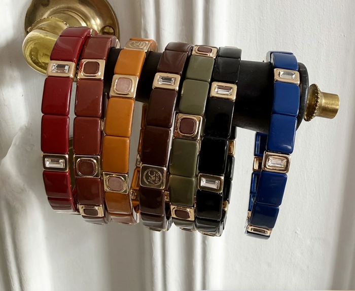 Emaljert armbånd - Choco brown