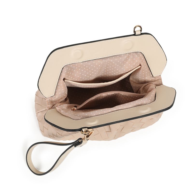 Indi flettet clutch - Beige