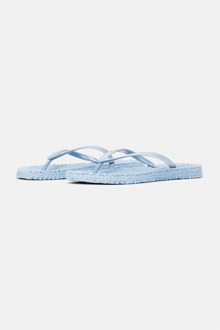 Cheerful Flip Flop w. Glitter Blue Bell