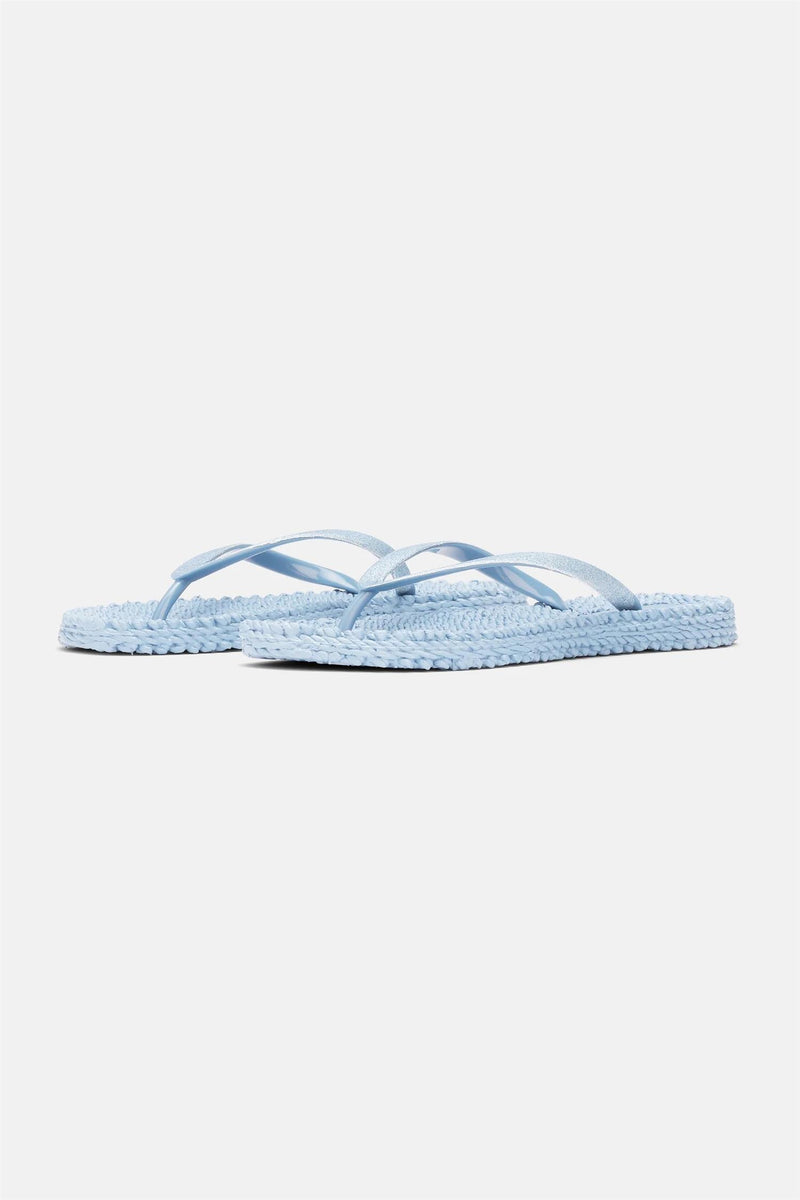 Cheerful Flip Flop w. Glitter Blue Bell