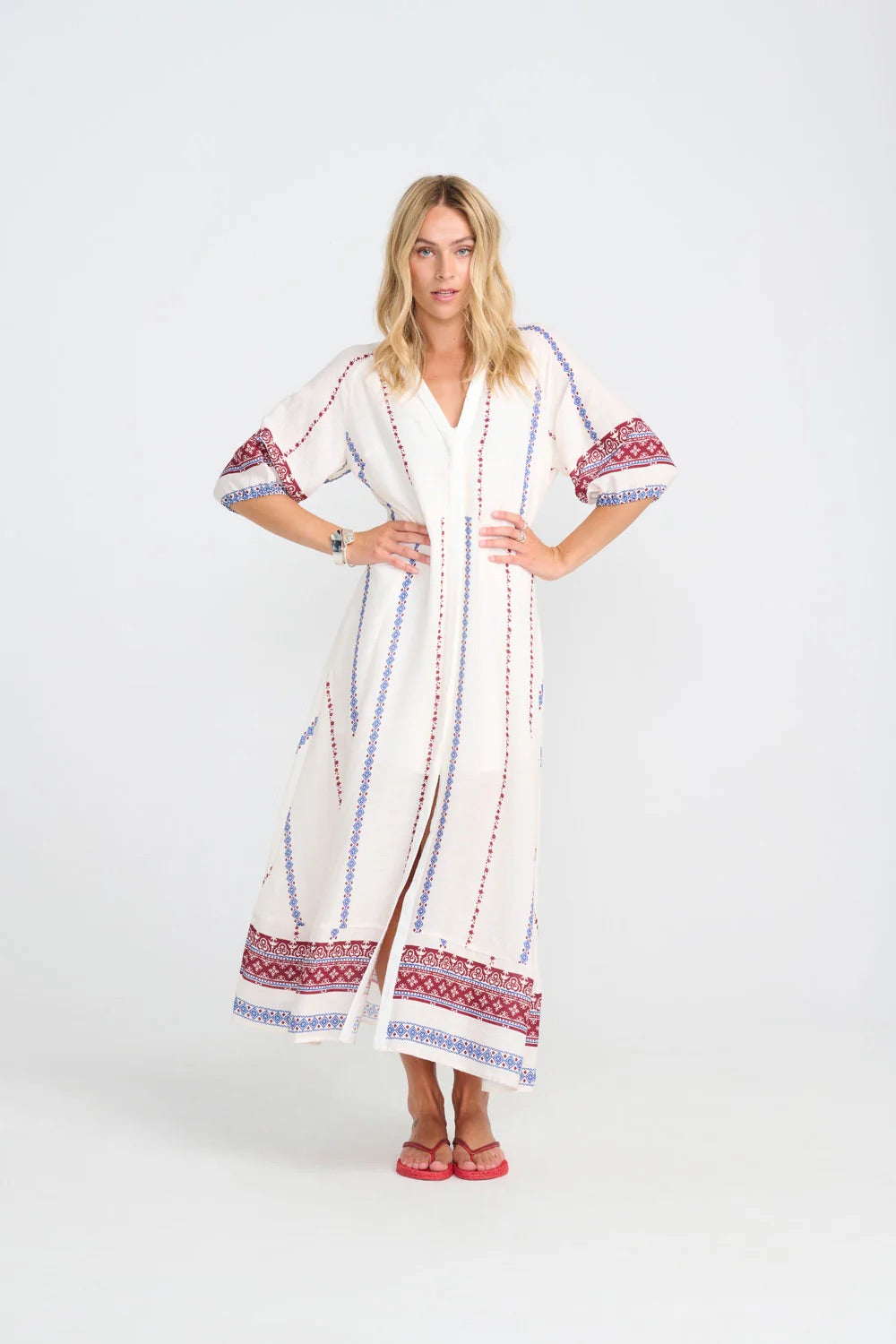 Hyacinth Dress Red/Blue Combi