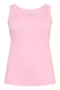 KCcarina Tank Top Rhinestone Prism Pink