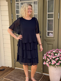 Kjole Molly Navy Kapper, Kort