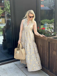 Kjole Celine Beige Gold