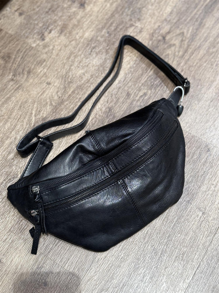Bumbag Skinn Black w gunmetal