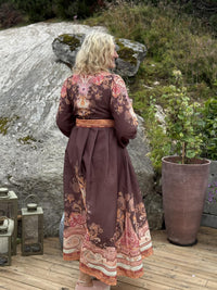 Kjole Lang Paisley Choco