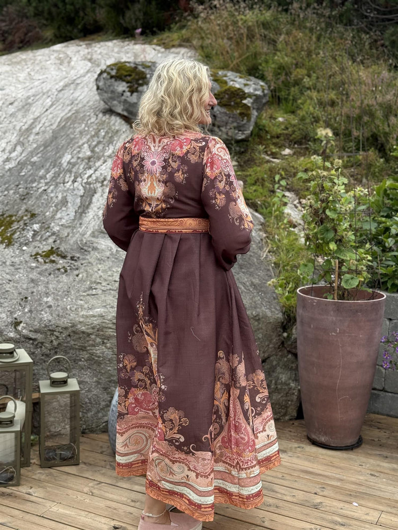 Kjole Lang Paisley Choco