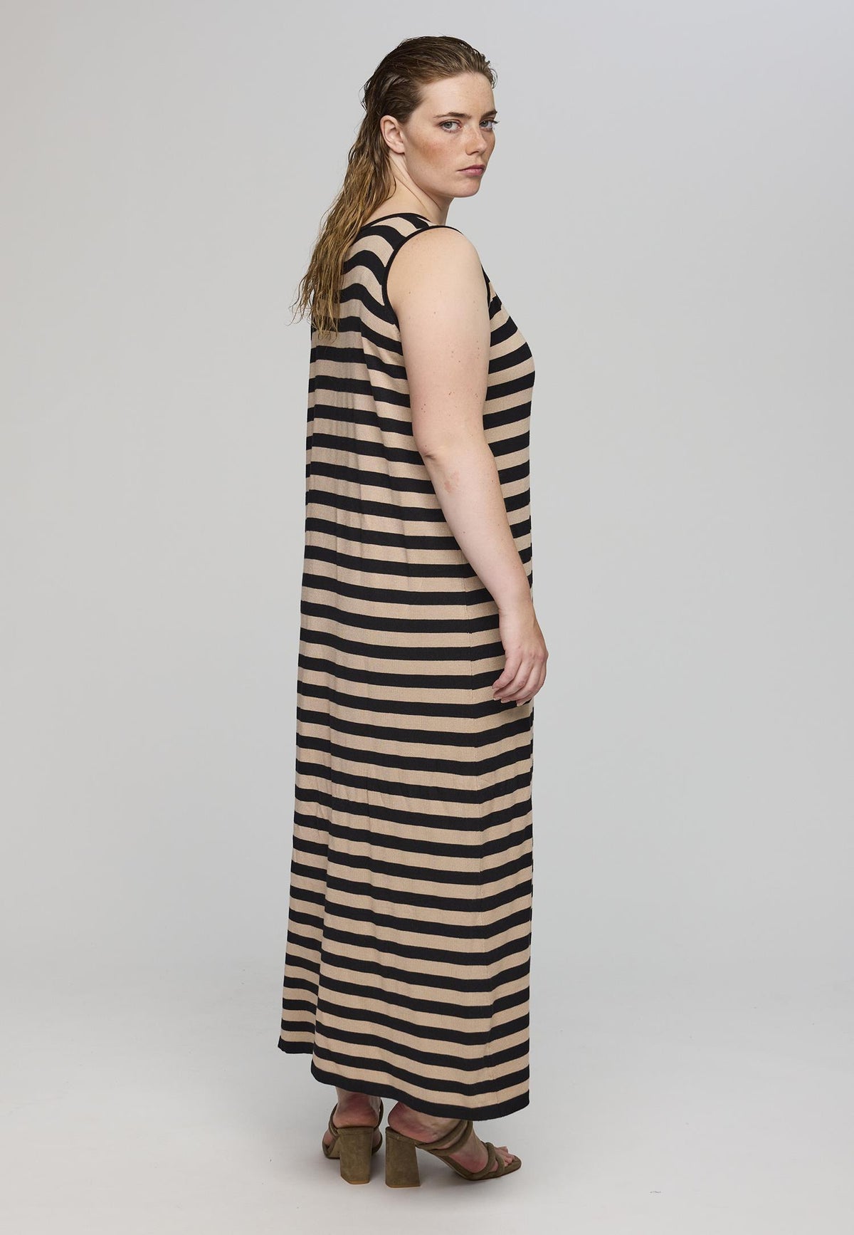 SDolly knit long dress Black/sand
