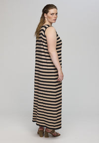 SDolly knit long dress Black/sand