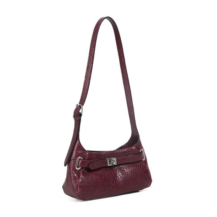 Veske Gabrielle Clutch Bordeaux Croco