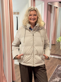 Kort Boblejakke Beige