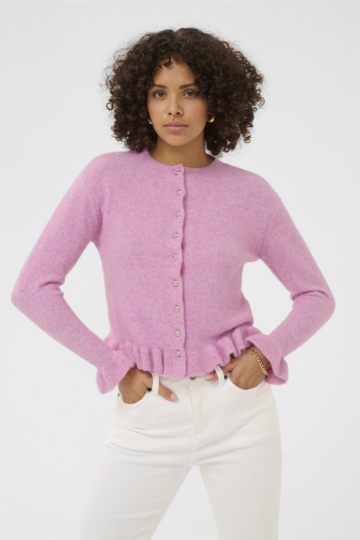 KAemma Frill Cardigan Pink