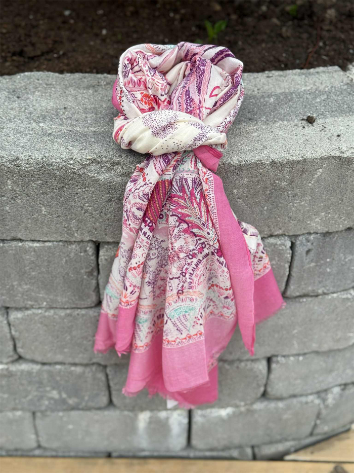 Skjerf Paisley Rosa