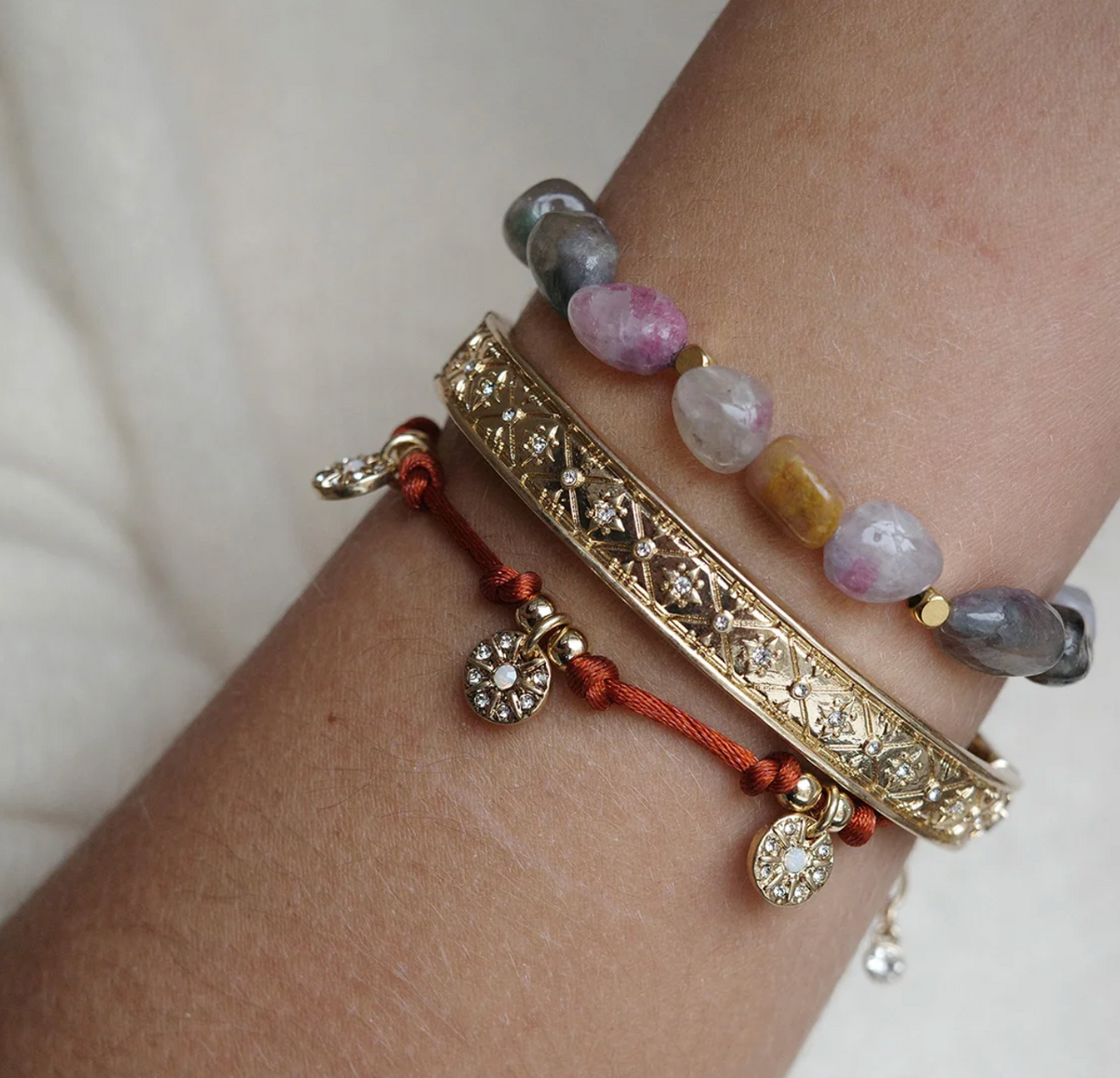 Armbånd, turmalin, Steel G
