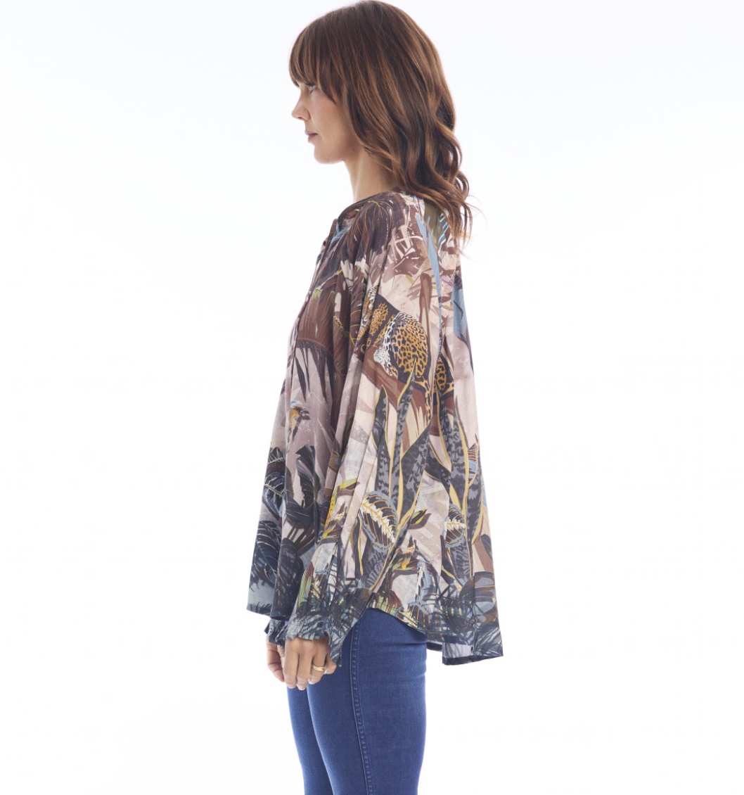 Almasa Top Boho Print