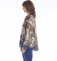 Almasa Top Boho Print