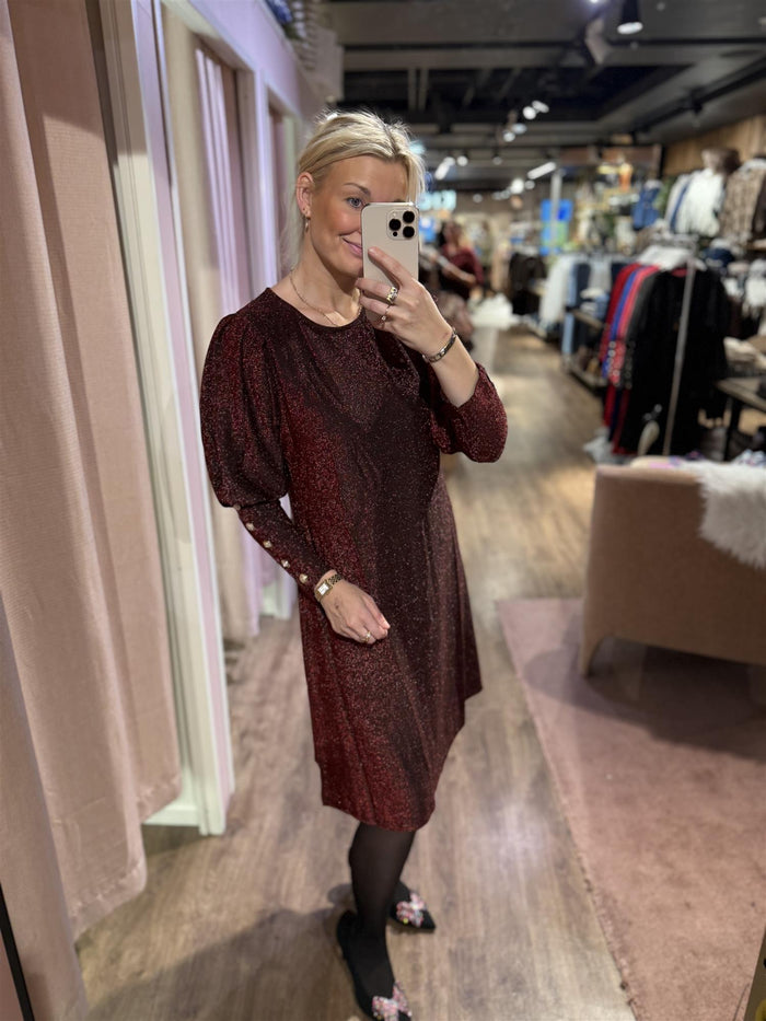Kjole Tea Lux Bordeaux (Glitter)