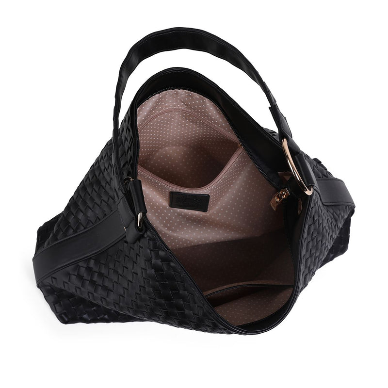 Veske Gaja Flettet Crossbag Sort