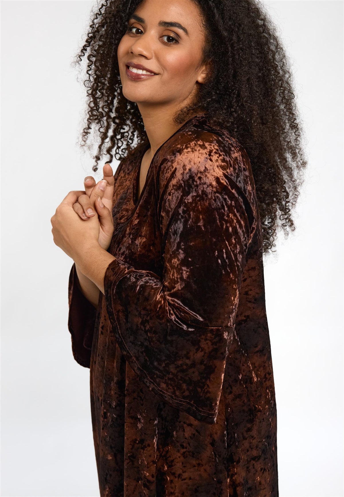 SHelda Dress Brown Velvet