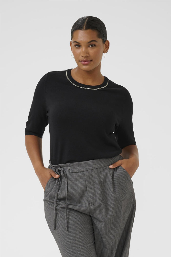 KCcarla Knit Pullover Black Deep