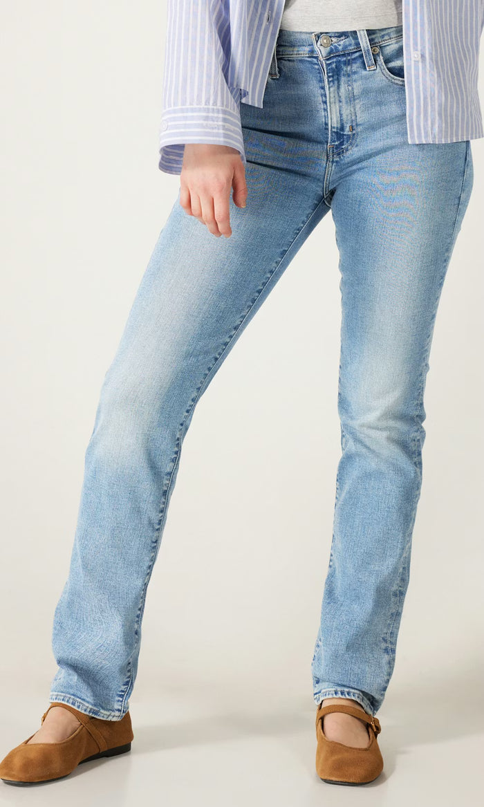 Levis 724 High Rise Straight Blue Wave Light