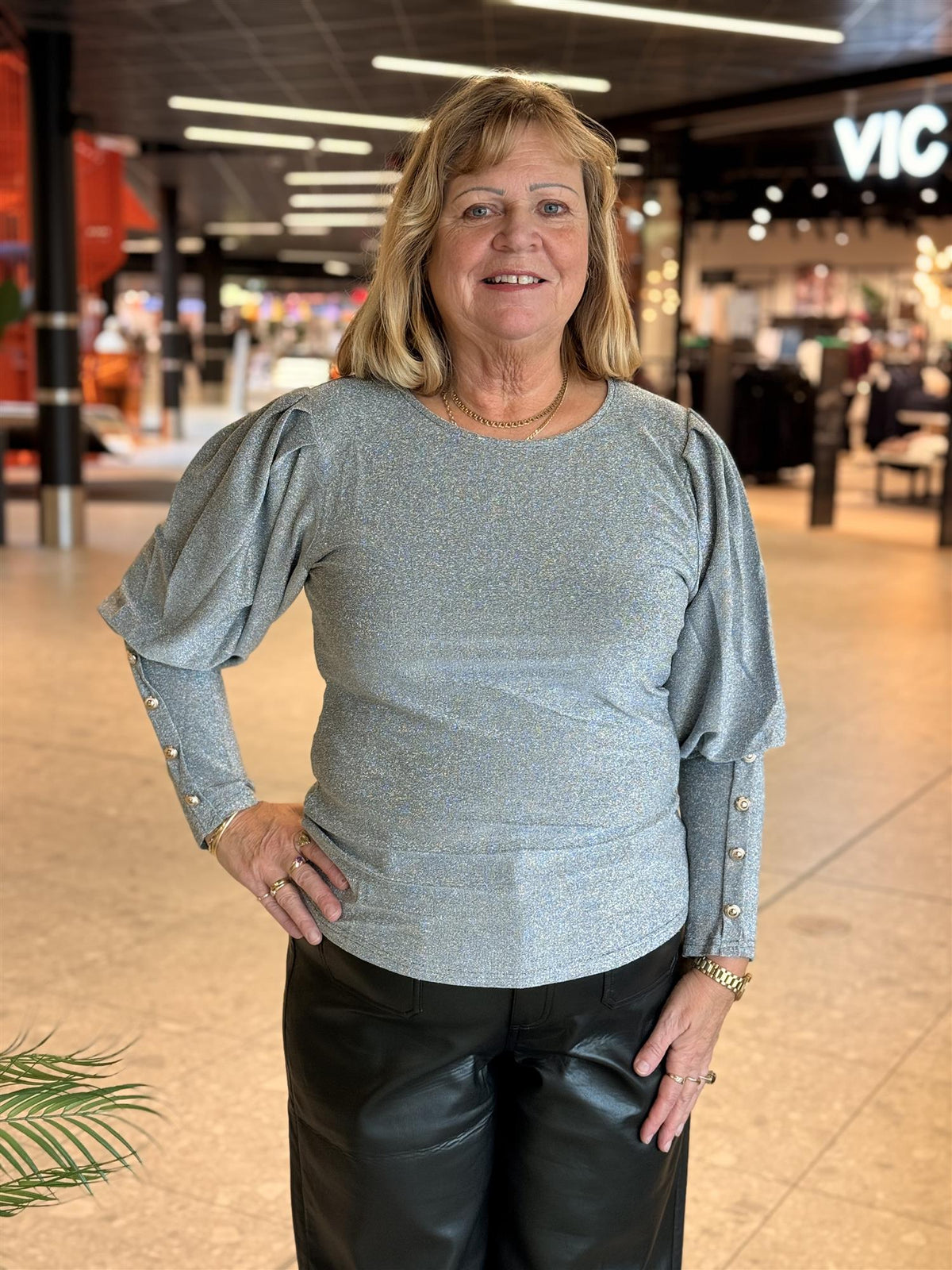 Bluse Tea Lurex Silver