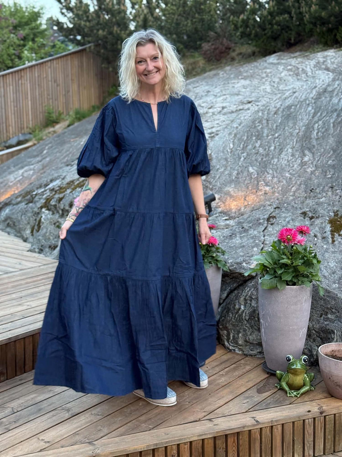 Kjole Charlotte Denim Lang