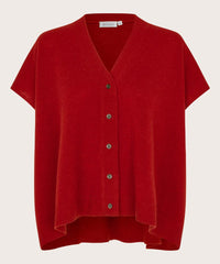 MaLucanne Cardigan Red Dahlia