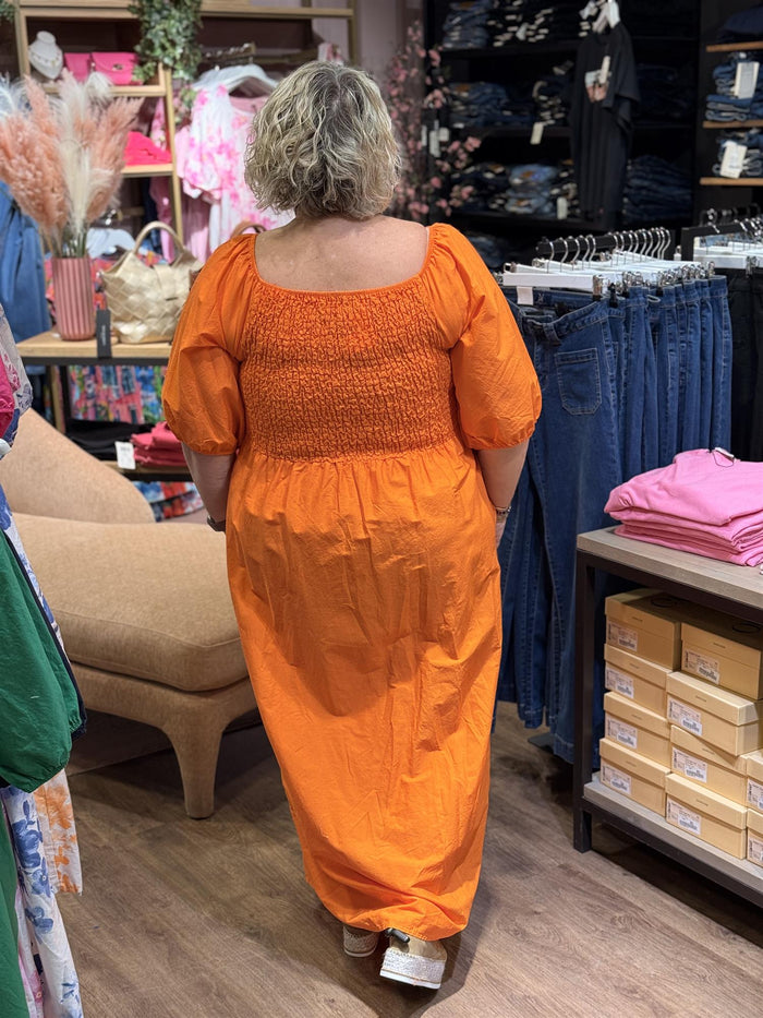 Kjole Alba Lang, Orange