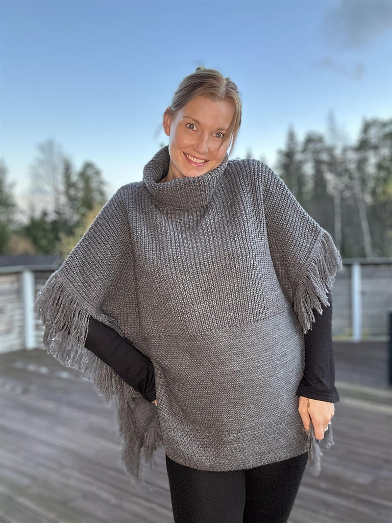 Poncho Skovhuus Grå