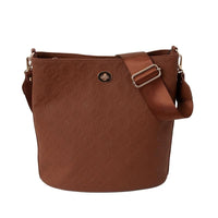 Ivory bucketbag - Cognac