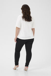 KCmirana Sequin Blouse Chalk
