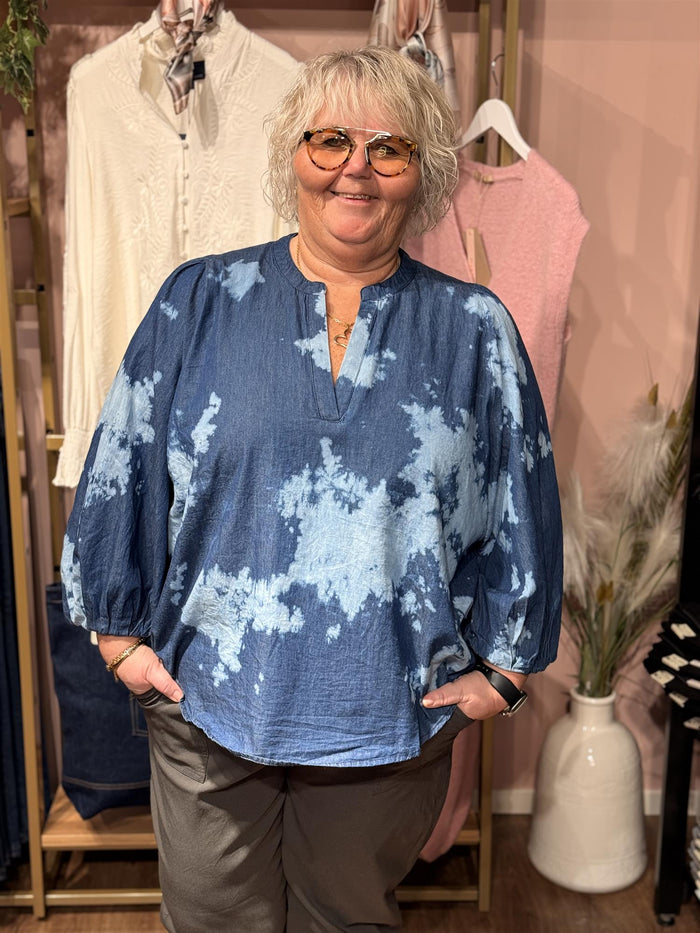 GVilde Blouse Print Denim