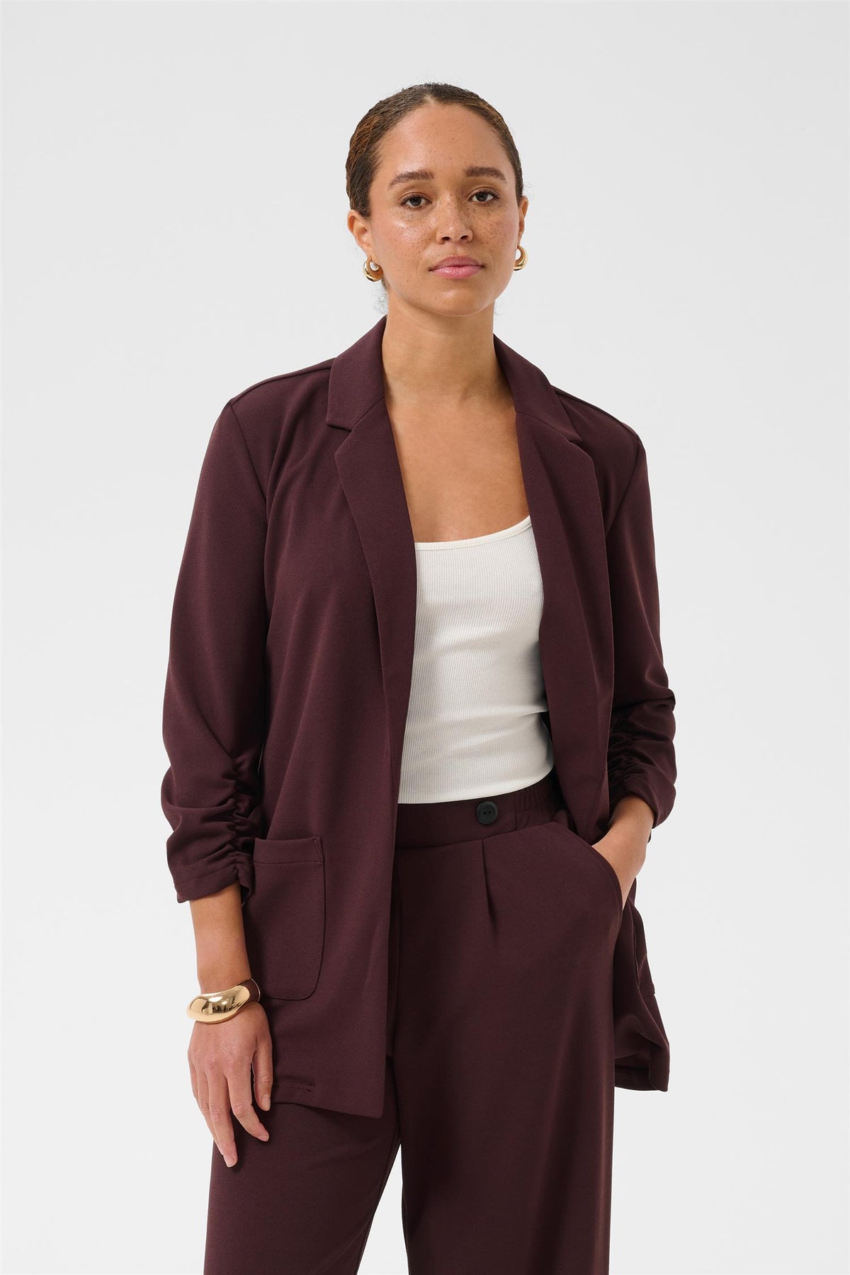 KAphoebe 3/4 sleeve Blazer - Fudge
